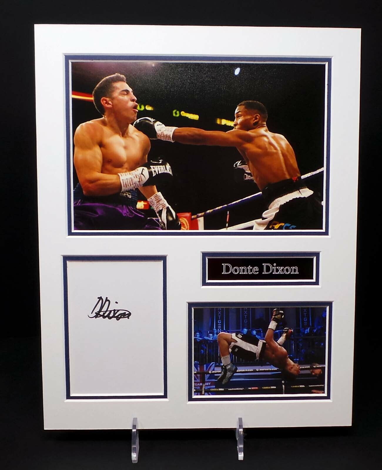 Donte DIXON Signed Mounted Photo Poster painting Display AFTAL RD COA Boxer