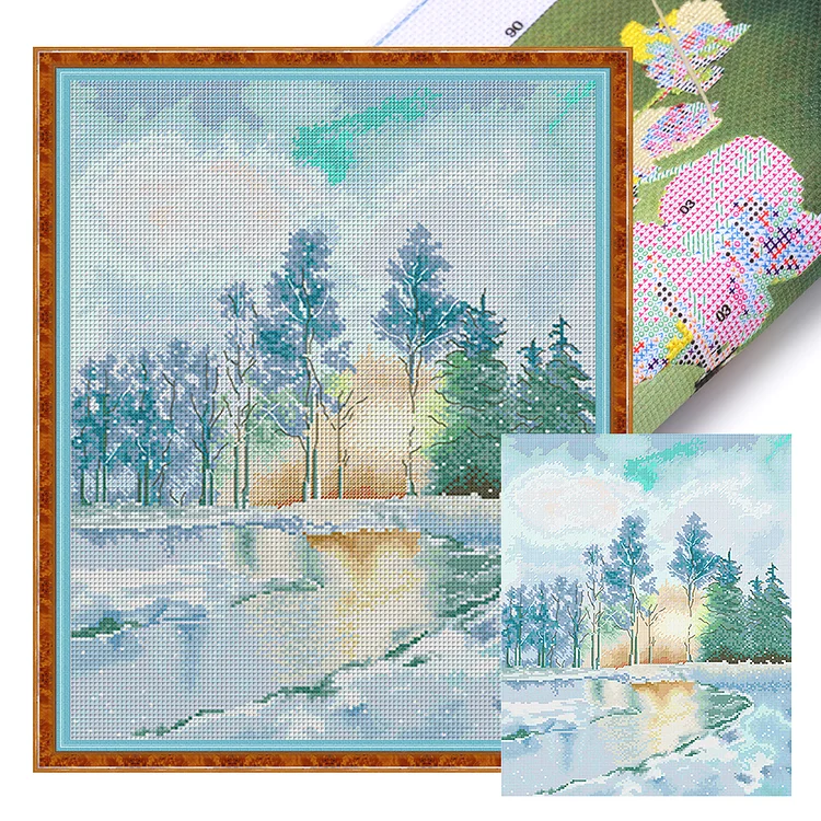 Spring-Winter Sun (45*56cm) 11CT Stamped Cross Stitch gbfke