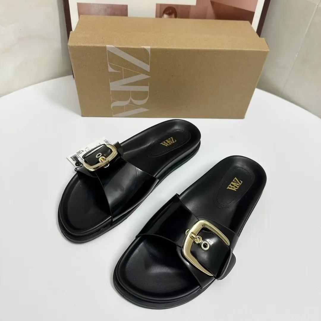 Breakj Breakj Home 2025 New Women's Shoes Slippers Temperament After The Stumbling Single Shoes