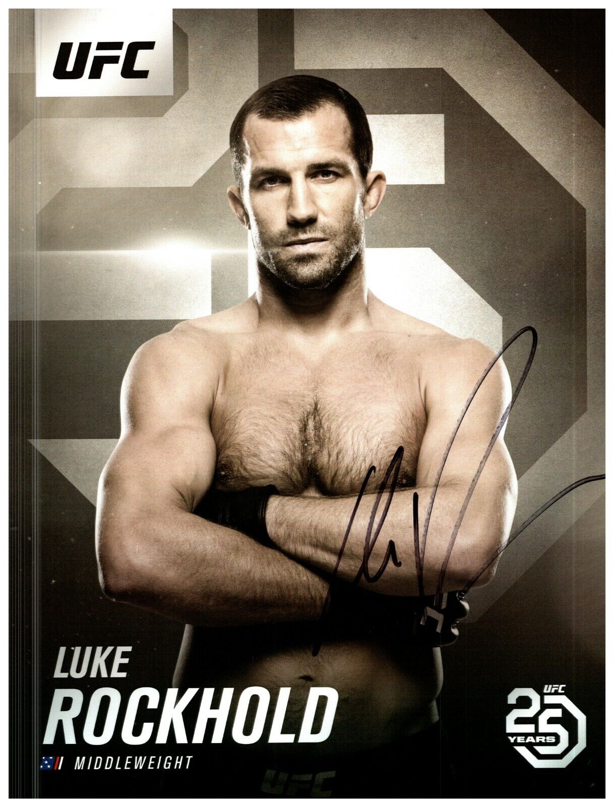 ~~ LUKE ROCKHOLD Authentic Hand-Signed UFC FIGHTER