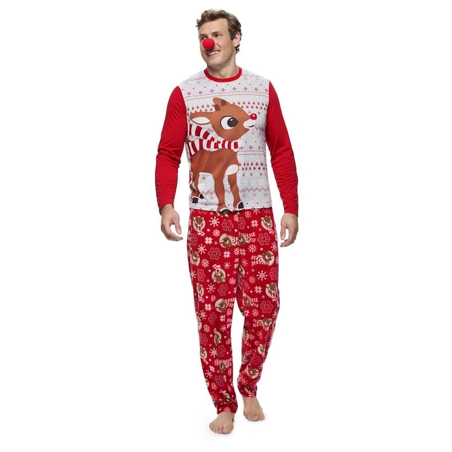 Christmas Fashion Red Deer Family Pajama Set