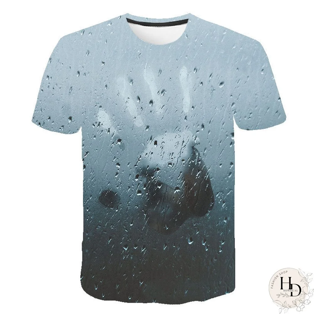 Summer Streetwear Scary Man Male 3D Print Creative Character Casual Shirt Plus Size Short Sleeve Tees Tops Clothing