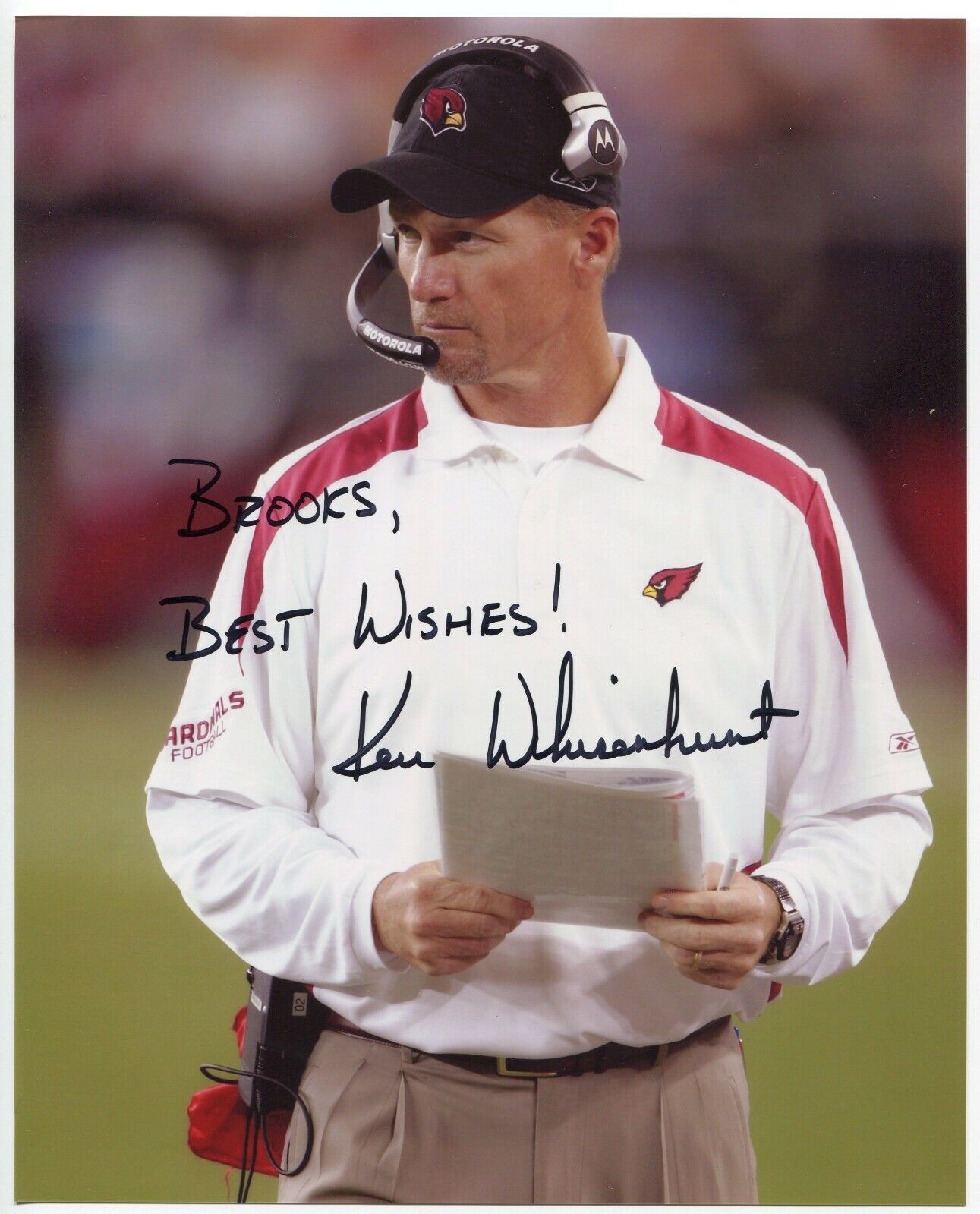 Ken Whisenhunt Signed 8x10 Photo Poster painting Autographed Arizona Cardinals Football Coach