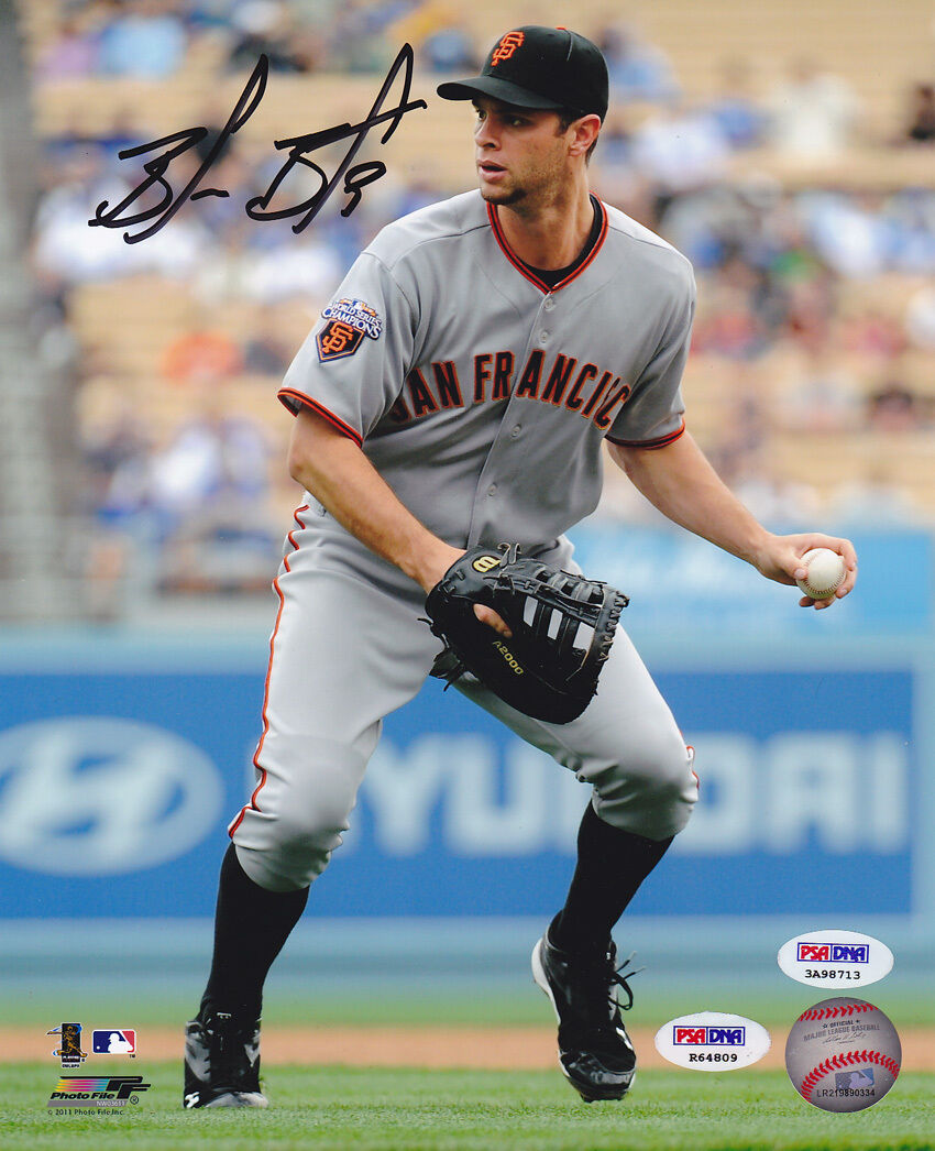 Brandon Belt SIGNED 8x10 Photo Poster painting Giants + RookieGraph + ITP PSA/DNA AUTOGRAPHED