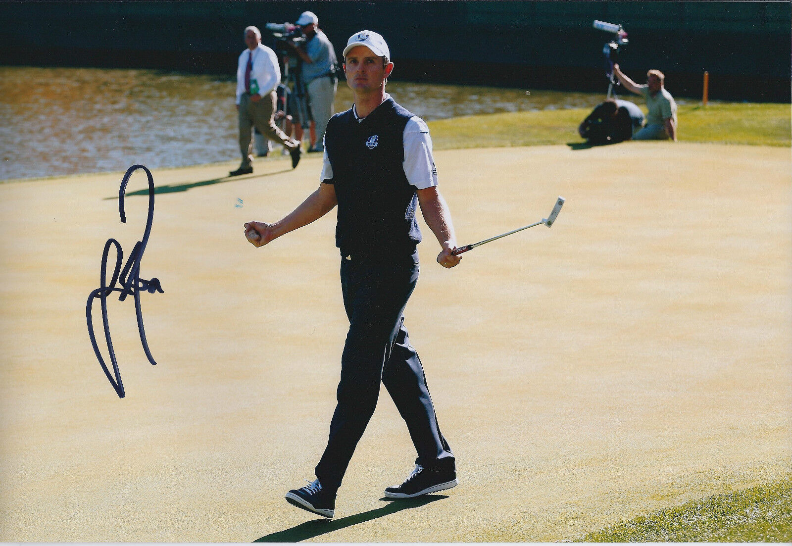 Justin ROSE SIGNED Photo Poster painting AFTAL Autograph COA Golf Ryder Cup Team Europe GENUINE