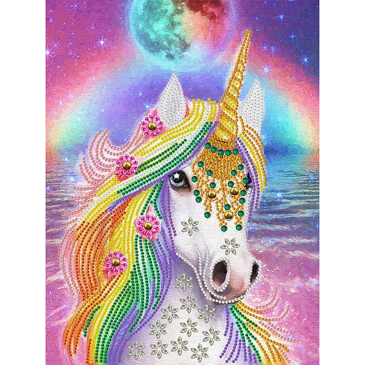 Partial Drills Special-shaped Drill Diamond Painting - Fantasy Unicorn - 30*40cm