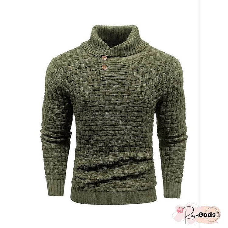 Round Neck Casual Men's Sweater