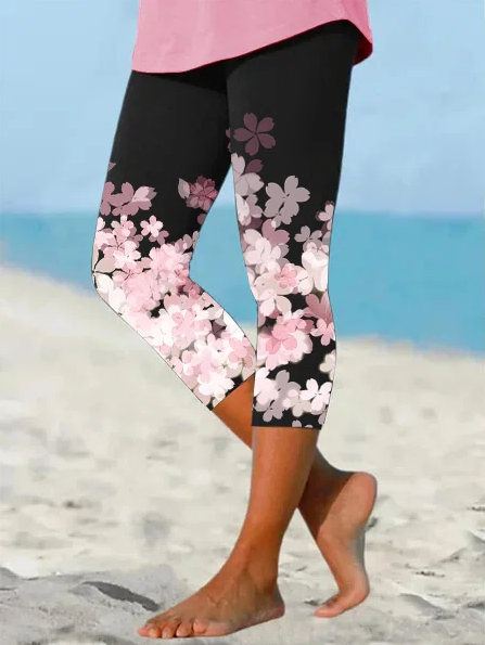 Women Vacation Floral Print Pants