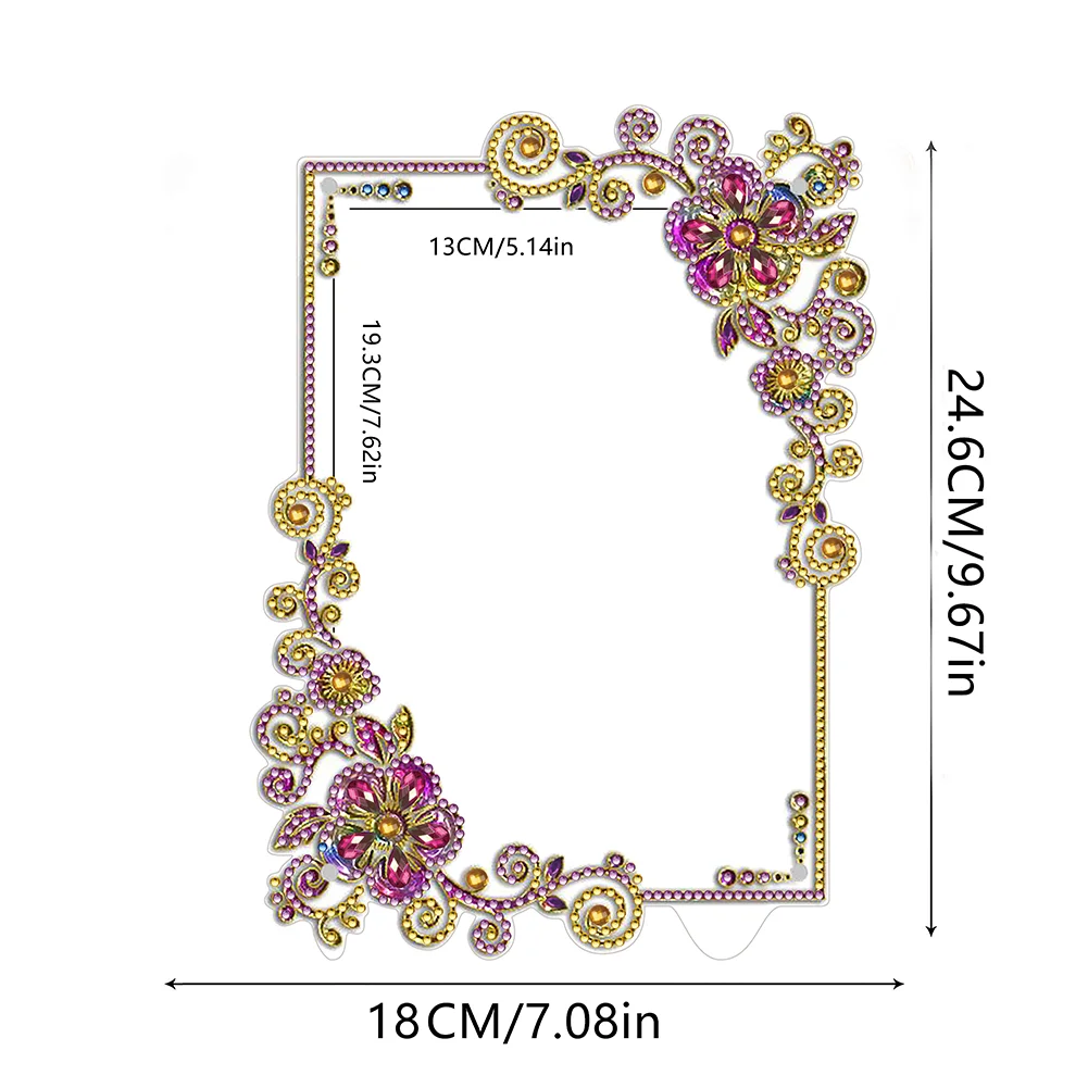 DIY Floral Special Shape Diamond Painting Photo Frame Kits Bedroom Table Decor