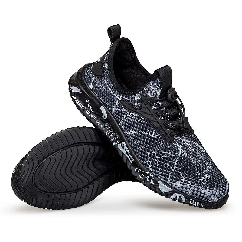 Summer Mesh Men Shoes Lightweight Sneakers Men Fashion Casual Walking Shoes Breathable Slip on Mens Loafers Black Size 46