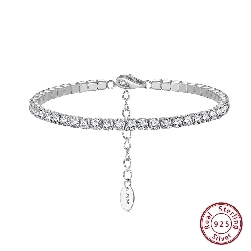 925 Sterling Silver Bracelets Tennis Bracelet IG Style French Style Sweet