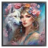 (Multi-Style) Girl And Animal-11CT Stamped Cross Stitch 50*50cm/19.69*19.69in tapestrymarket