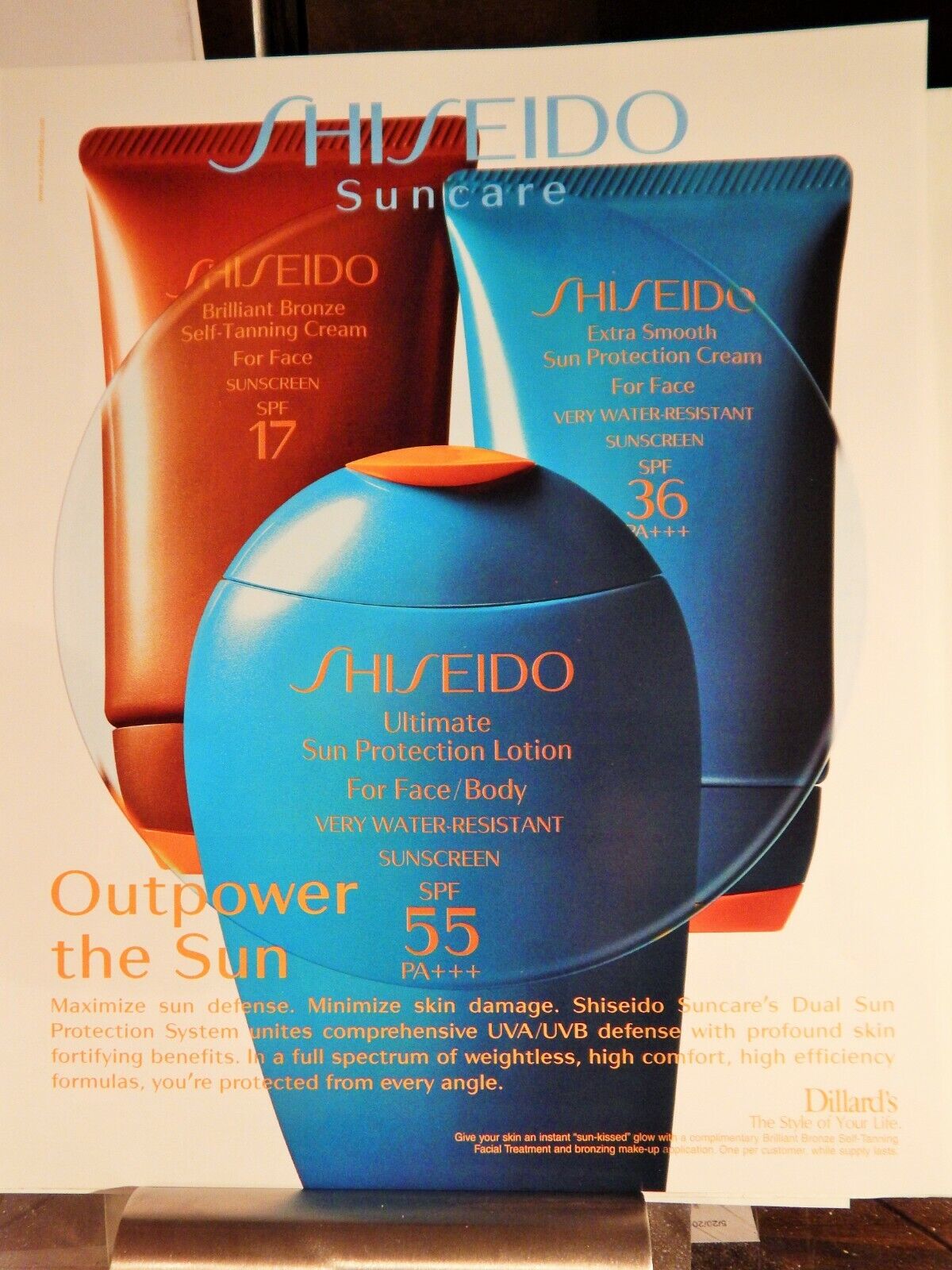 SHISEIDO SUNCARE LAS VEGAS / L.A. CLUB SCENE Photo Poster paintingS VTG 2007 LG ADVERTISEMENT