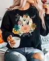Vintage Floral Ghost �C Halloween Sweatshirt