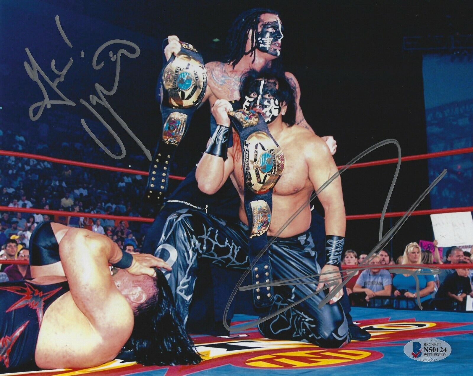 Vampiro & Great Muta Signed 8x10 Photo Poster painting BAS COA New Japan Pro Wrestling WCW Belt