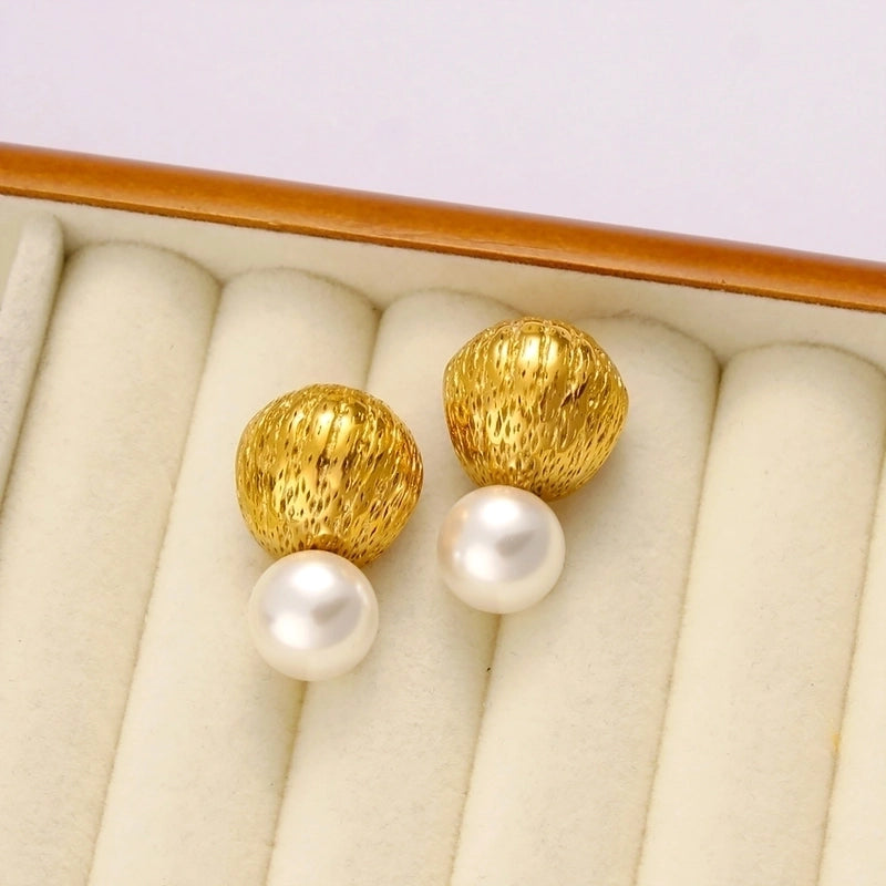 1 Pair Elegant Minimalist Classic Style Geometric 304 Stainless Steel 316 Stainless Steel  18K Gold Plated Ear Studs