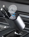Retractable Phone Charger - Fast Car Charger USB C - Retractable Phone Charger 4-in-1 Car Charger - Compatible with iPhone 14 13 Pro Max, iPad, Samsung USB C - Car Gadgets, Car Essentials