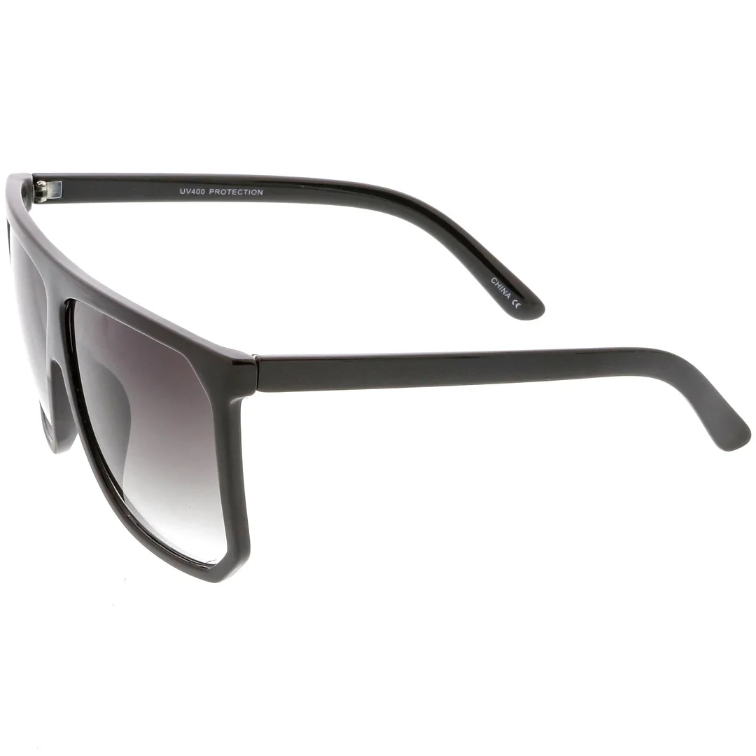 Oversize Two Toned Flat Top glasses With Square Lens 62mm