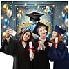 Congrats Photography Background Cloth Wear Resist Bachelor Hat Backdrop Banner