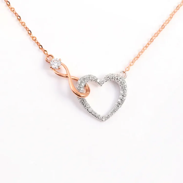 For Love - You're a part of Me I'm a part of You Infinity Heart Necklace