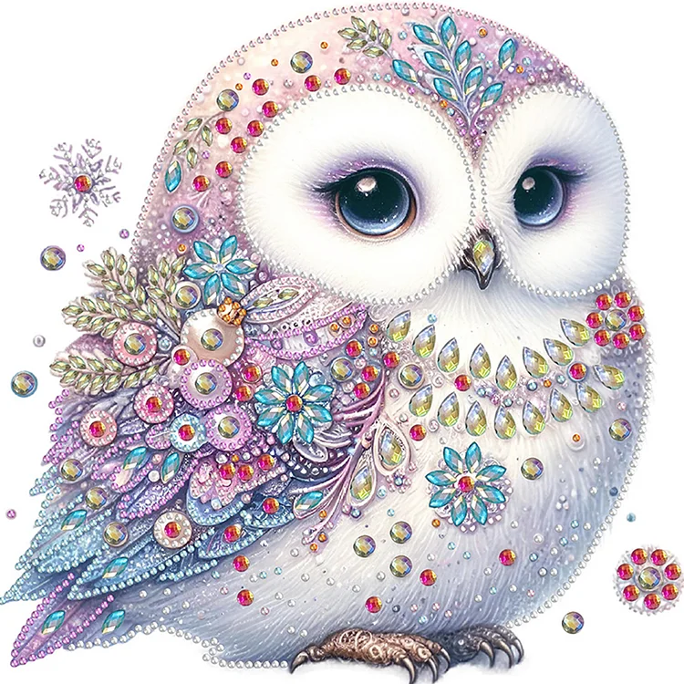 Partial Drills Special-shaped Drill Diamond Painting -Bald Owl - 30*30cm