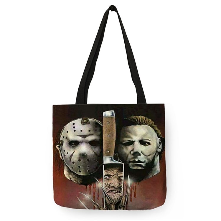 【ONLY 1pc Left】Horror Movie Character Murderers - Linen Tote Bag