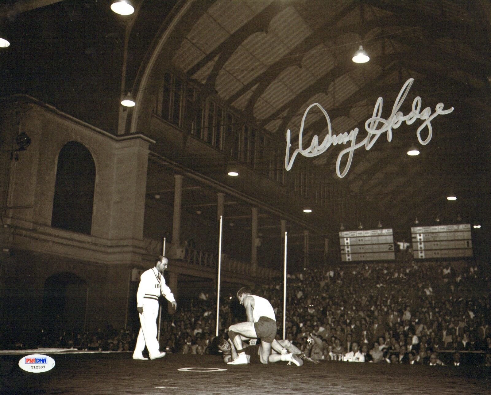 Danny Hodge Signed 11x14 Photo Poster painting PSA/DNA COA 1956 USA Olympic US Wrestling Picture