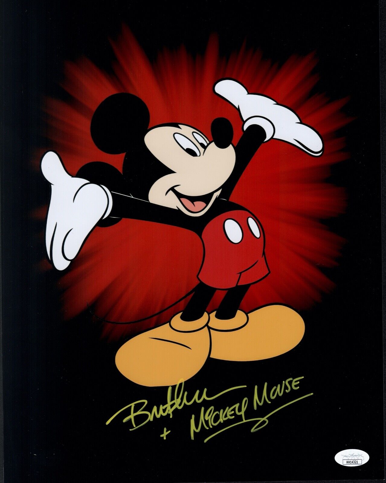 BRET IWAN Signed 11x14 Photo Poster painting MICKEY MOUSE Disney Autograph JSA COA Cert