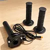 3Pin Electric Bike Throttle Handlebar with Grips Cover Ebike Throttle Grip Cable Kit 12V-72V Electric Bike Throttle Grip for Lectric XP4 Macfox X1 HappyRun Freego