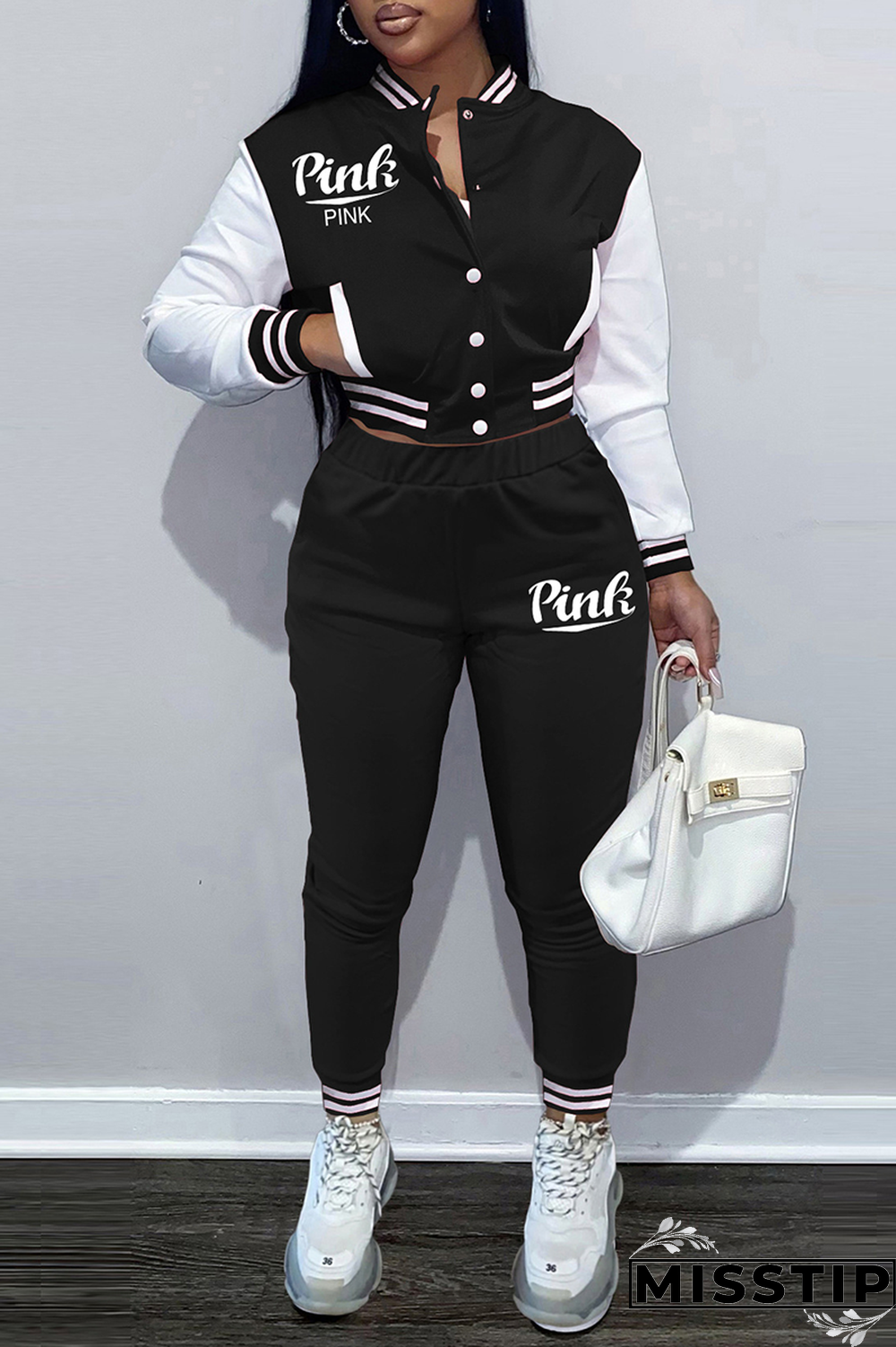 Army Green Street Print Buckle Cardigan Collar Long Sleeve Two Pieces