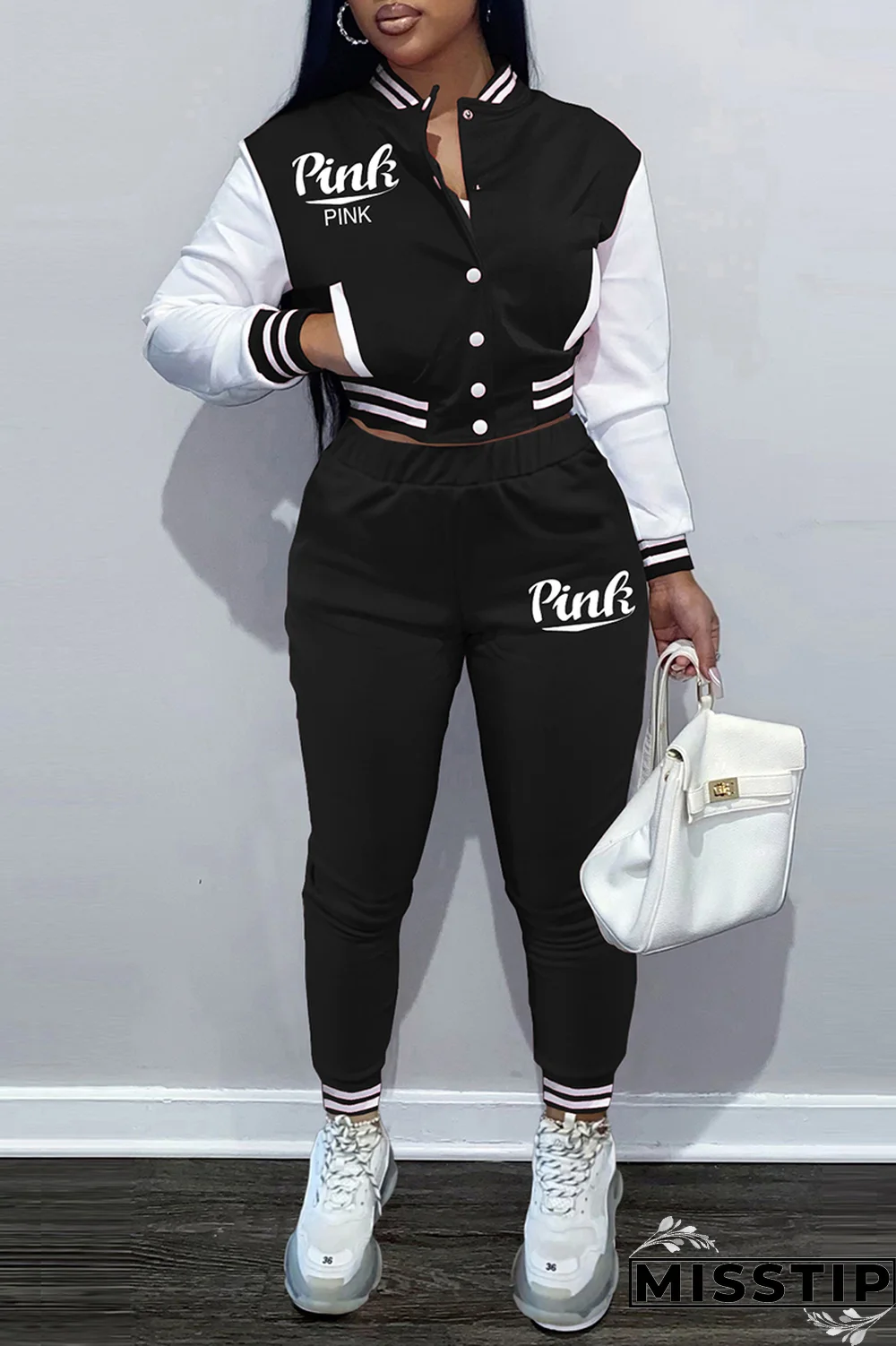 Army Green Street Print Buckle Cardigan Collar Long Sleeve Two Pieces