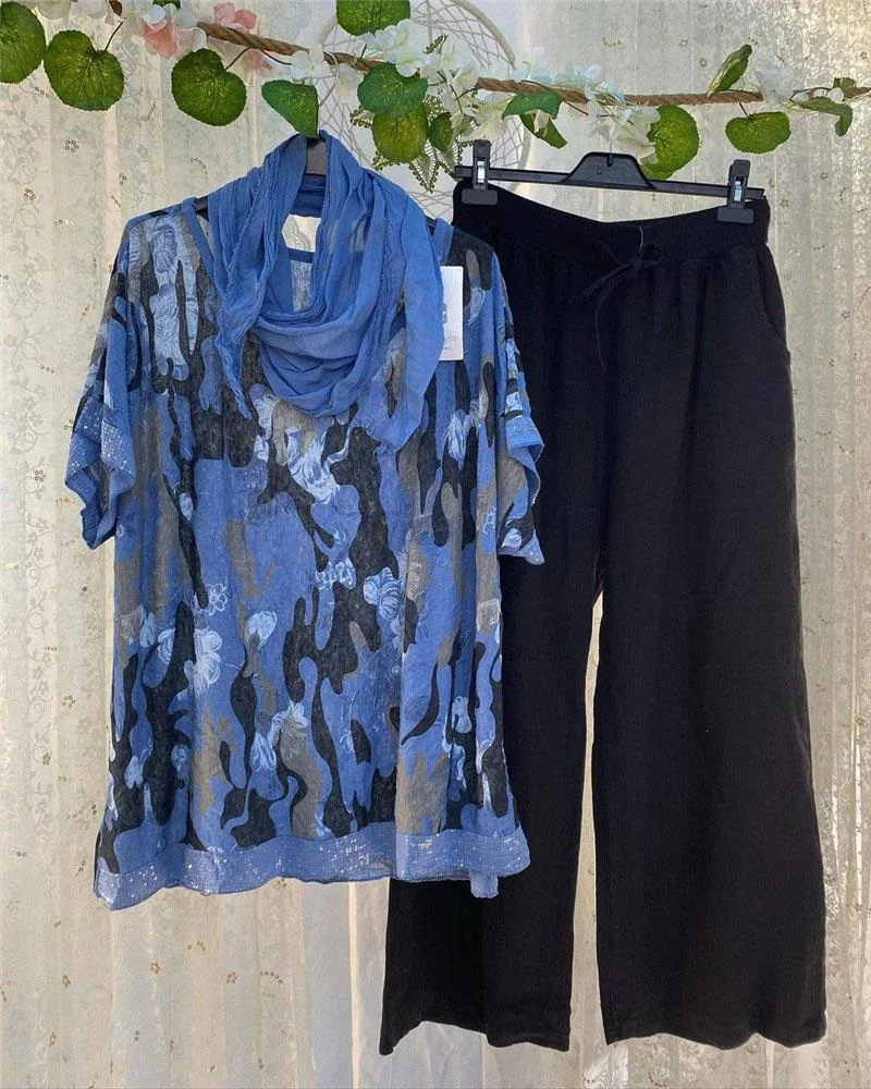 Summer Light And Short Sleeve Two-Piece Suit