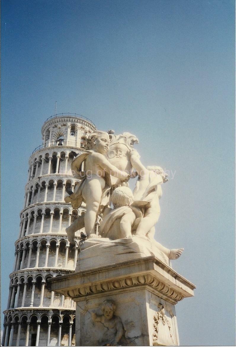 ITALY ABSTRACT Tower Of Pisa FOUND Photo Poster paintingGRAPH ColorOriginal 99 2