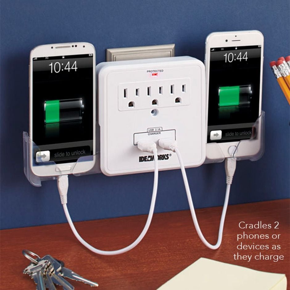 USB Outlet Multiplier with Surge Protector