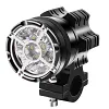 LED Motorcycle Driving Lights Round 2.5Inch LED Pod 90W 6000K 9000lm Off Road Light Spot Flash Combo Auxiliary Light Bar Work Light for ATV SUV Truck Boat Tractor