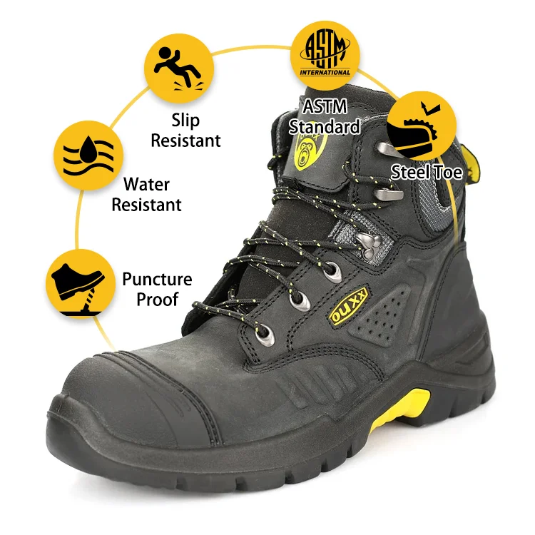 Men's Steel Toe Waterproof Kevlar Puncture Proof ASTM F2413-18 ESD Construction & Farm Work Boots