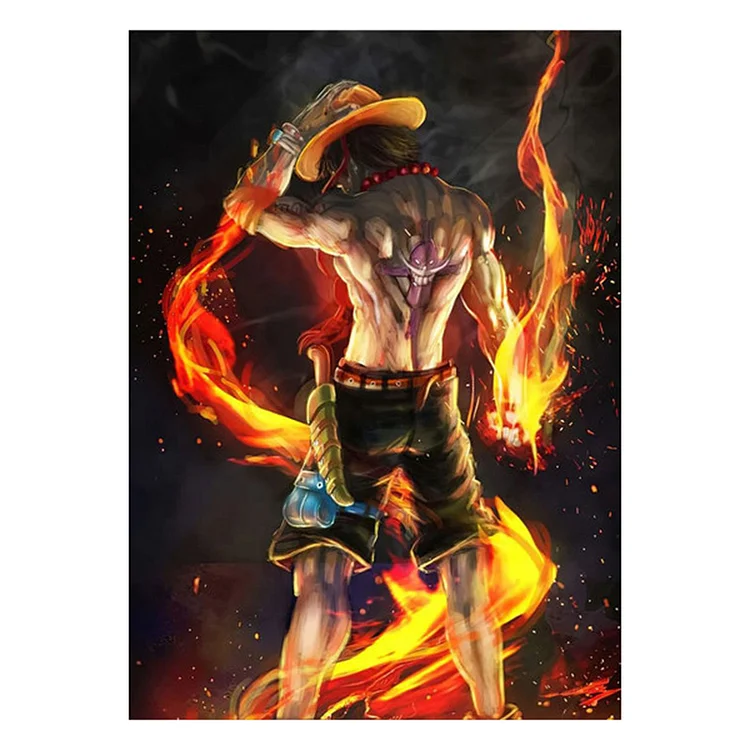 Anime One Piece Portgas 11CT Counted Cross Stitch 40*56CM