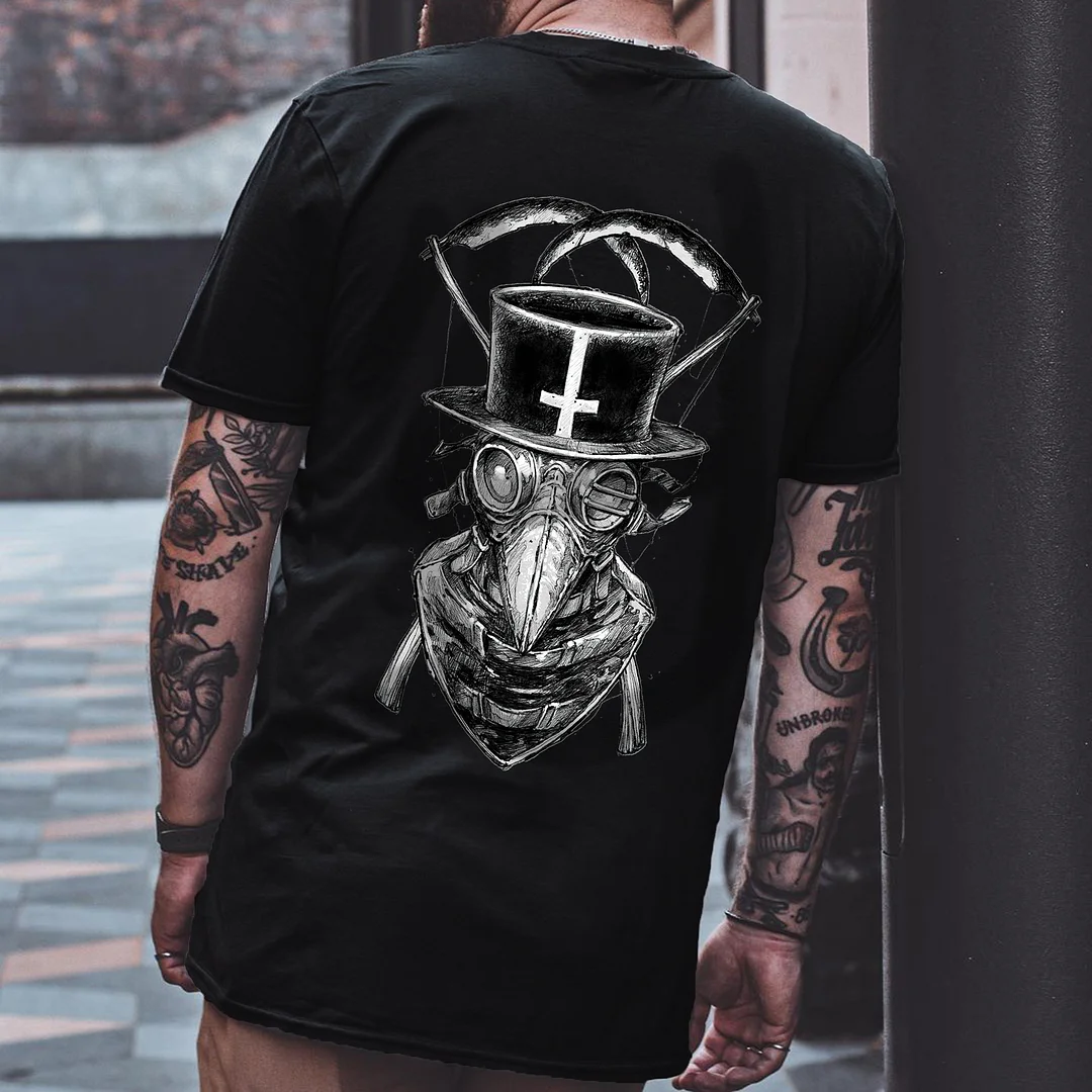 Plague Doctor Printed Men's T-shirt -  