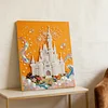 DIY Pearl Painting Castle for Home Decor with Frame(30x40cm)
