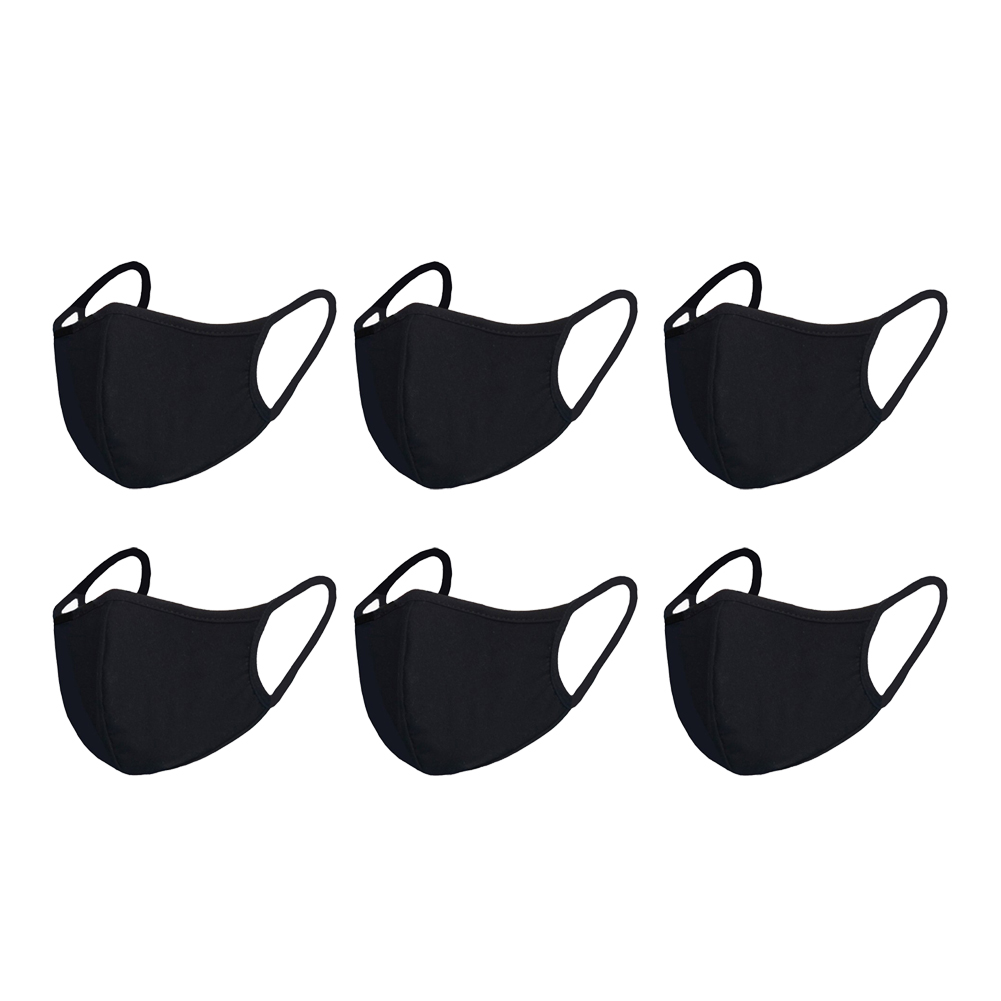 

Cotton Face Mask Anti-dust Unisex 2 Layers 3D Mouth Muffle (6pcs Black), 501 Original
