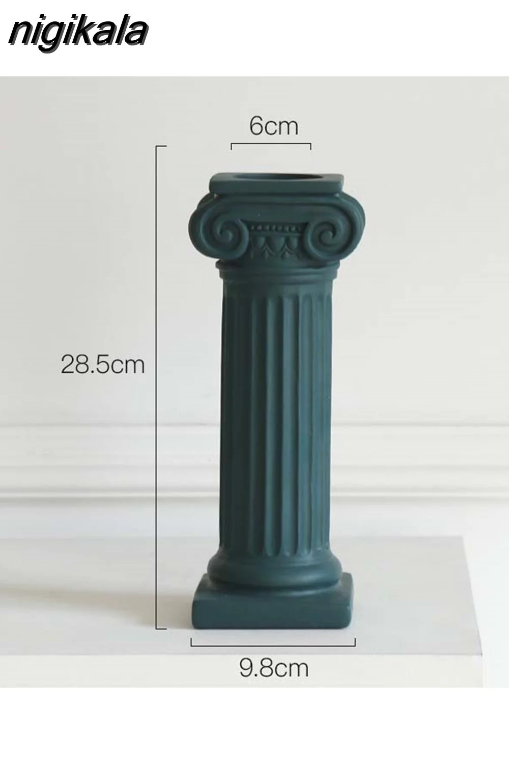 nigikala Home Decoration Aromatherapy Candle Holder Resin Sculpture Chandelier Silicone Candle Mold Retro Roman Column Shape