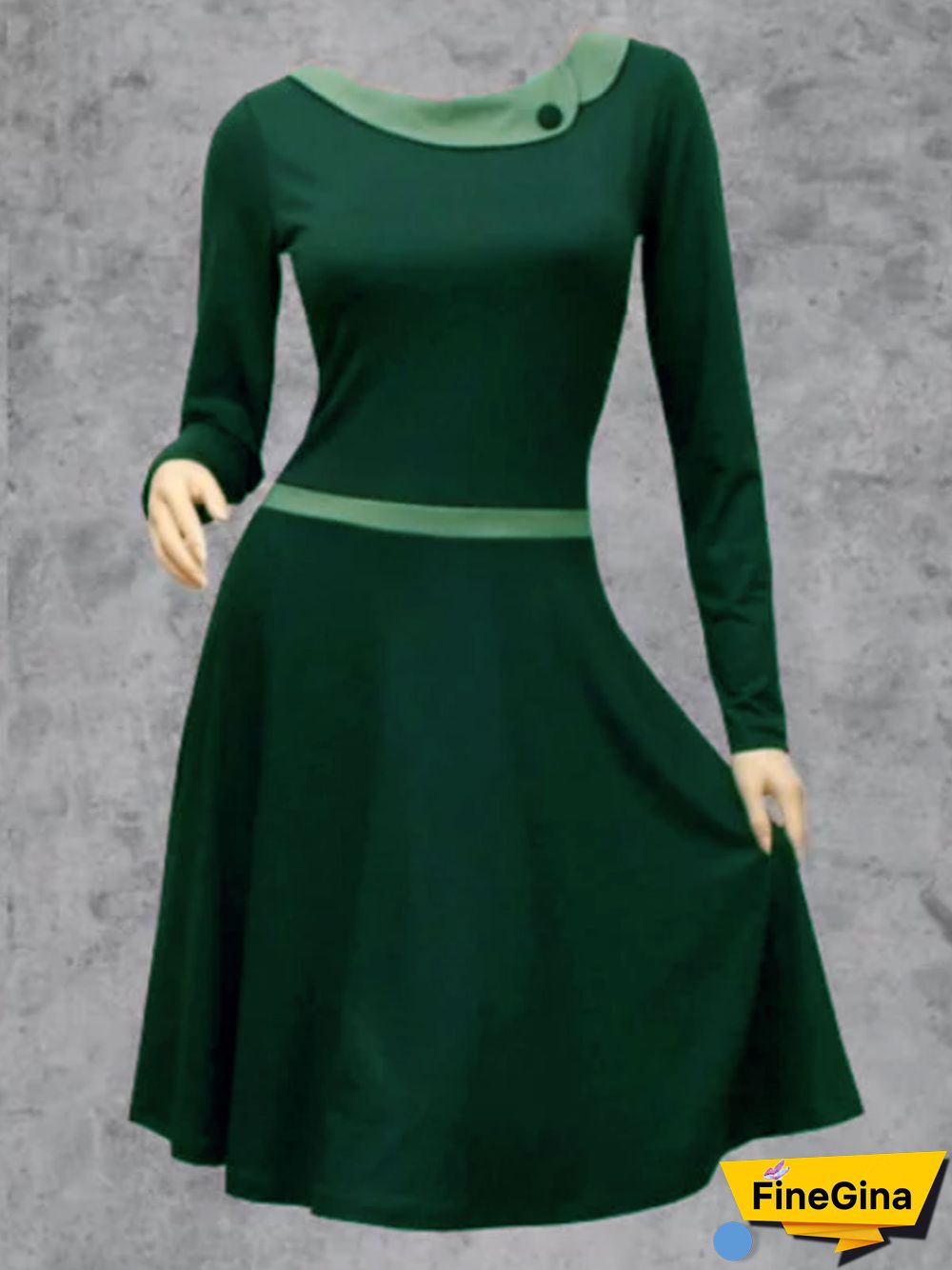 Plus Size Casual Long Sleeve Knitting Dress