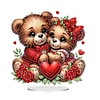 Diamond Painting Acrylic Heart Bear Desktop Diamond Art Tabletop Decor