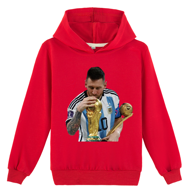 Mayoulove Messi Hoodie for Kids - Unisex Soccer Fan Pullover, Perfect Gift for Boys & Girls, Stylish Sportswear-Mayoulove