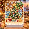 DIY Diamond Art LED Night Light &ndash; Light-Up Table Decor, Double-Sided Printed DIY Crystal Pearl Painting Decoration for Holiday & Gifts(Beach Christmas Tree)