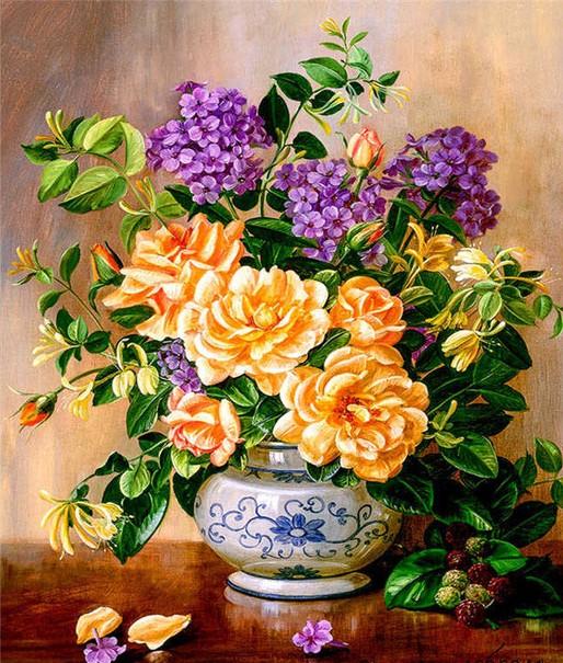 

Fresh Flowers in a Vase – Paint By Numbers - 40*50CM, 501 Original