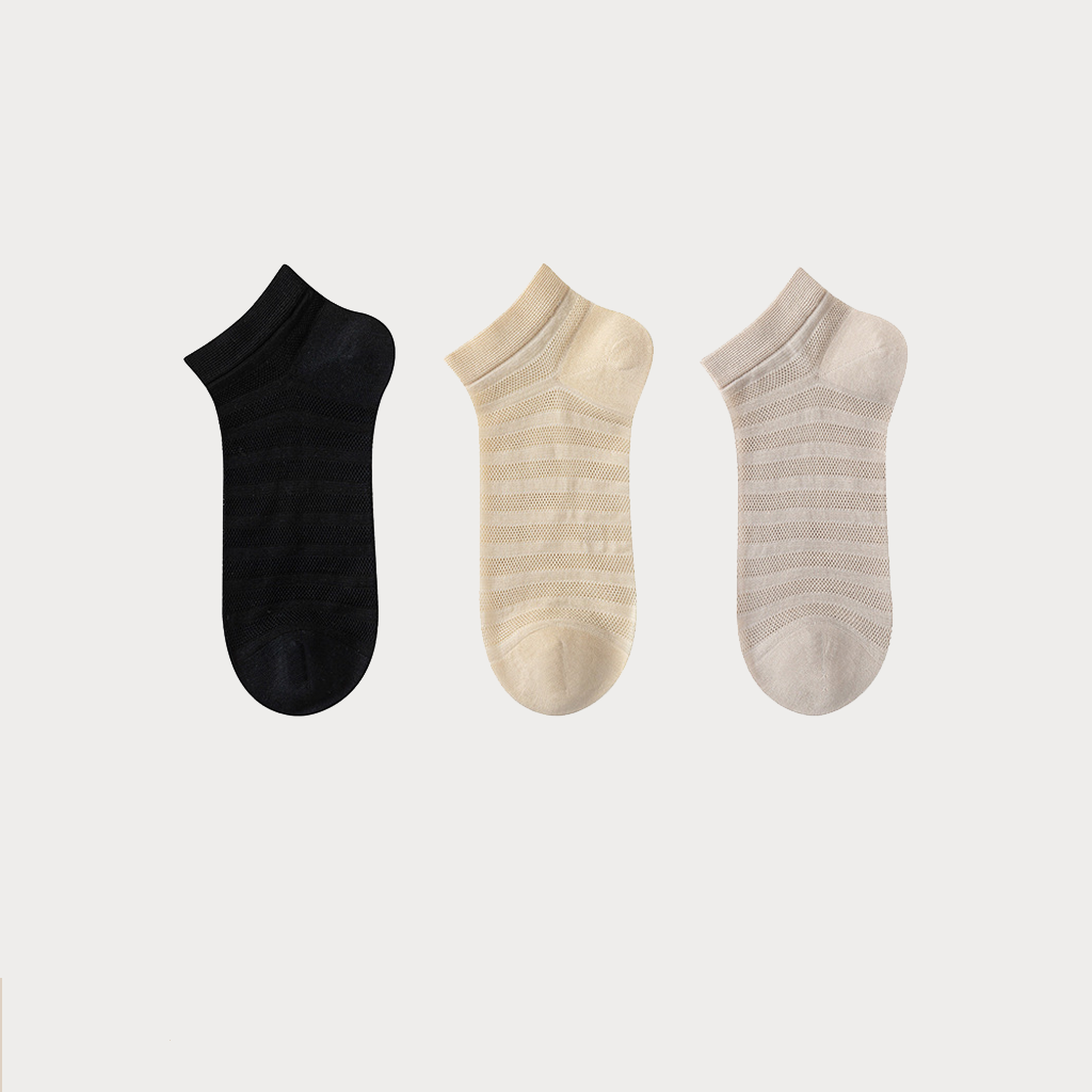 Bone-free Mesh Breathable Women's Silk Socks 3-Pack for Home Use REAL SILK LIFE