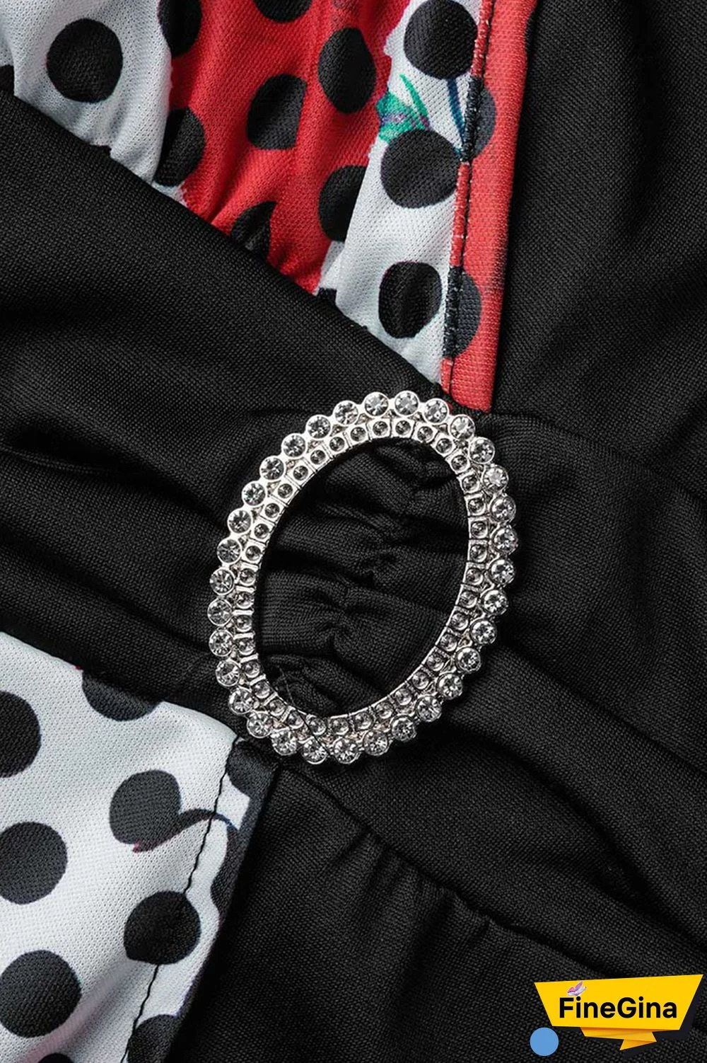 Black White Casual College Print Patchwork V Neck A Line Dresses