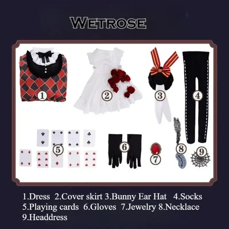 [Wetrose] In Stock Identity V Gardener Emma Woods Dark Fairy Tale Dress Game Outfit Cosplay Costume 