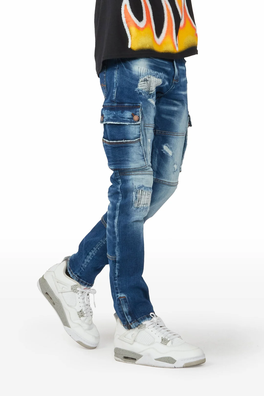 Halstone Medium Blue Cargo Jean